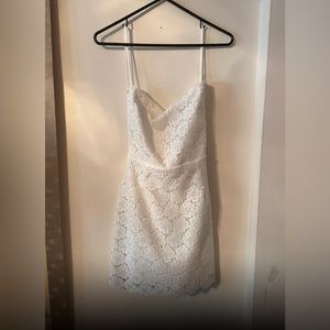 White Lacy Dress Size L Lucy In The Sky Never Worn